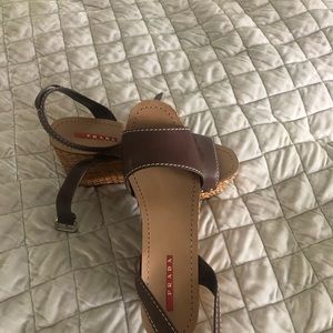 Prada leather sandals